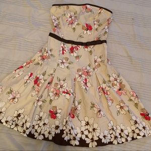 Strapless spring dress